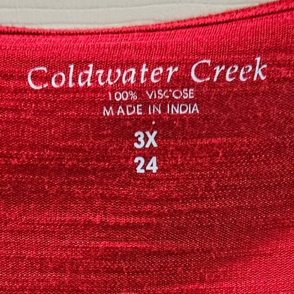 Women's Red Embellished Tunic - Plus Size 3X/24 - Picture 4 of 7